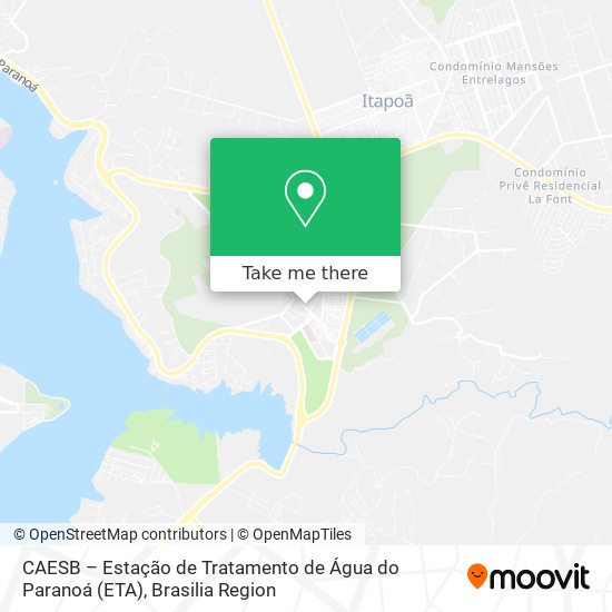 CAESB – Estação de Tratamento de Água do Paranoá (ETA) map