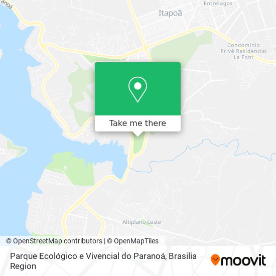Parque Ecológico e Vivencial do Paranoá map