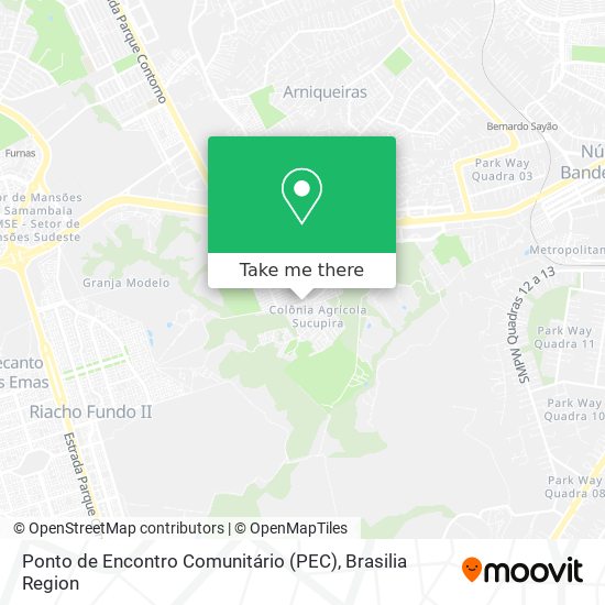 Ponto de Encontro Comunitário (PEC) map