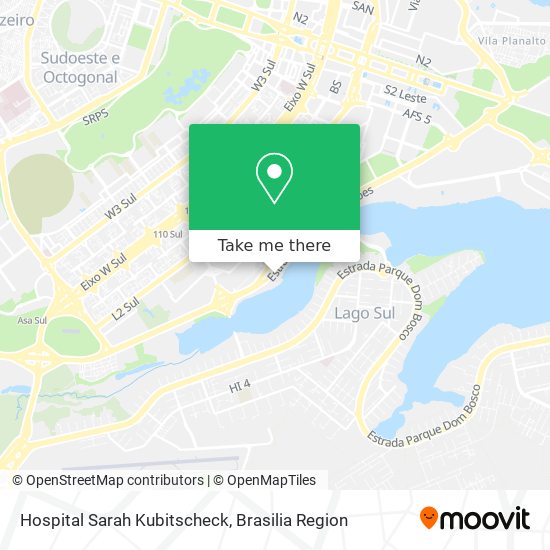Hospital Sarah Kubitscheck map