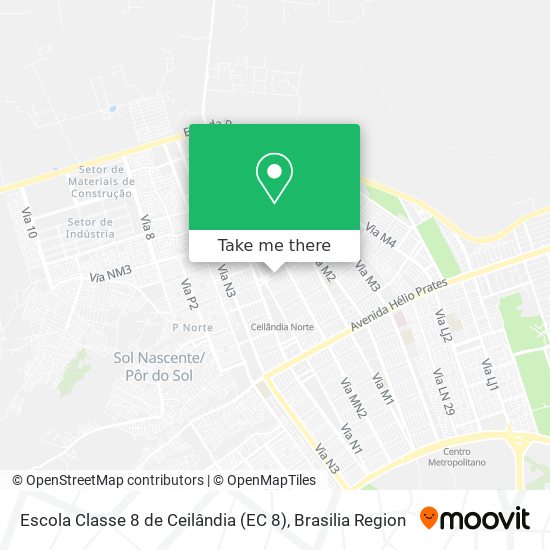 Escola Classe 8 de Ceilândia (EC 8) map