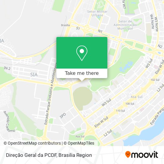 Direção Geral da PCDF map