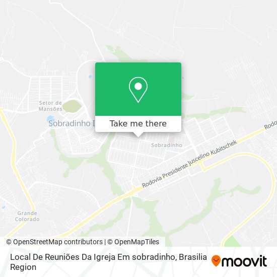 Local De Reuniões Da Igreja Em sobradinho map