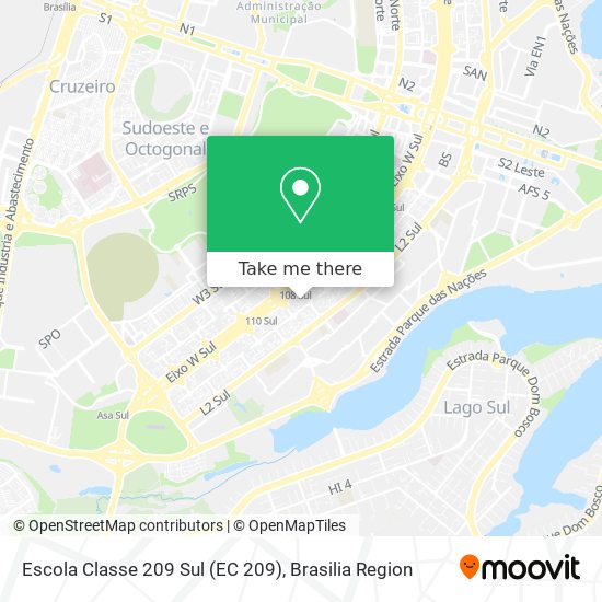 Mapa Escola Classe 209 Sul (EC 209)