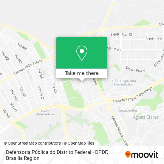 Mapa Defensoria Pública do Distrito Federal - DPDF