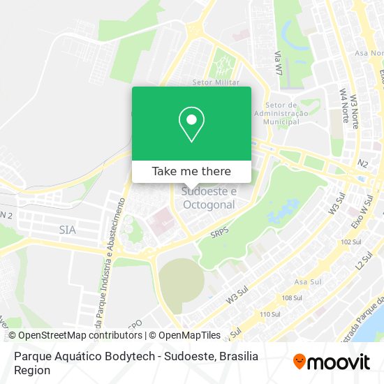 Parque Aquático Bodytech - Sudoeste map