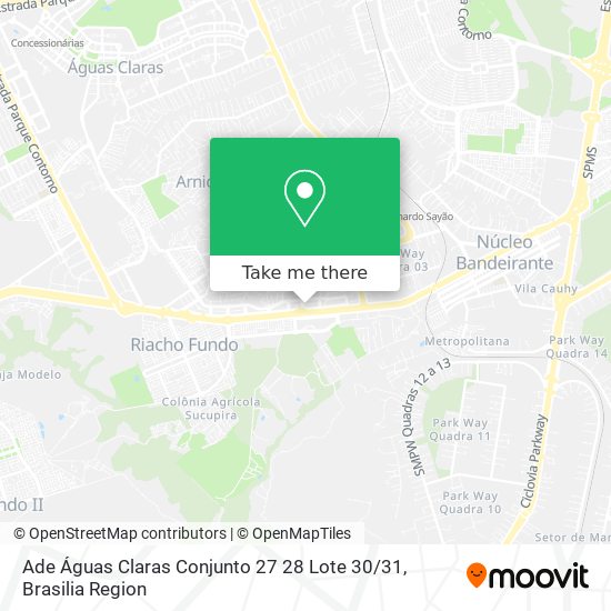 Ade Águas Claras Conjunto 27 28 Lote 30 / 31 map