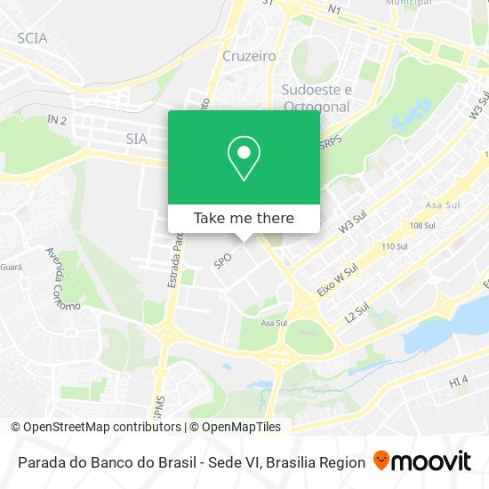 Parada do Banco do  Brasil - Sede VI map