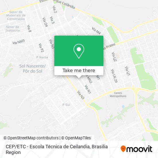 Mapa CEP / ETC - Escola Técnica de Ceilandia