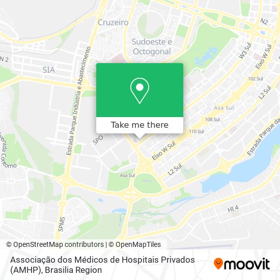 Associação dos Médicos de Hospitais Privados (AMHP) map