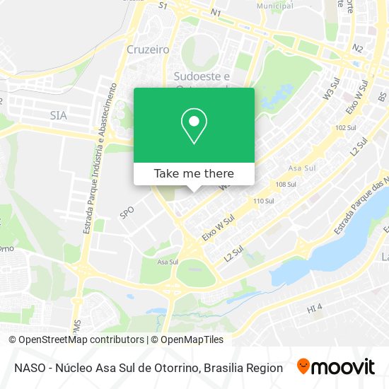 NASO - Núcleo Asa Sul de Otorrino map