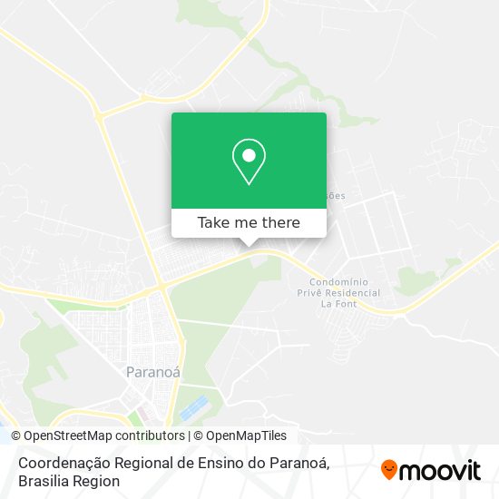 Coordenação Regional de Ensino do Paranoá map