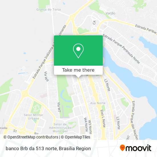 banco Brb da 513 norte map