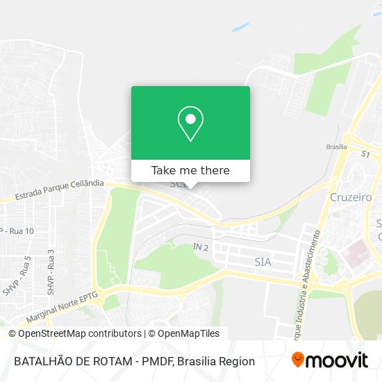 Mapa BATALHÃO DE ROTAM - PMDF