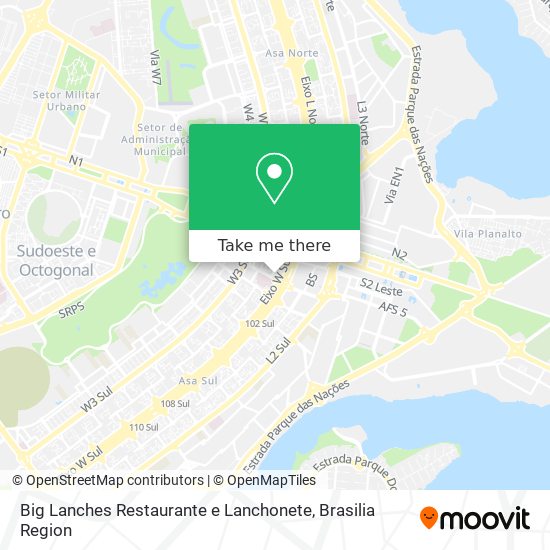 Mapa Big Lanches Restaurante e Lanchonete