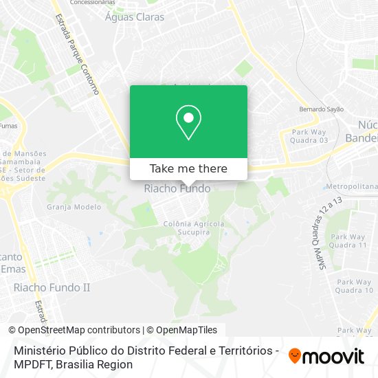 Mapa Ministério Público do Distrito Federal e Territórios - MPDFT