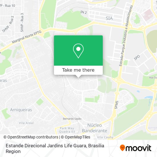 Estande Direcional Jardins Life Guara map