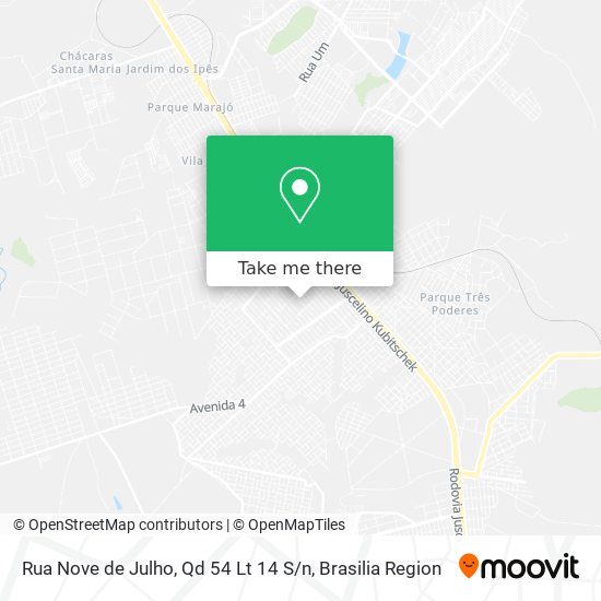 Rua Nove de Julho, Qd 54 Lt 14 S / n map