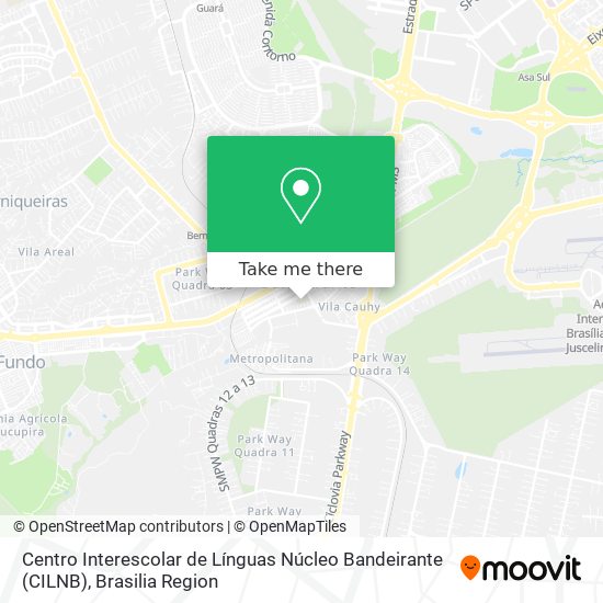 Centro Interescolar de Línguas Núcleo Bandeirante (CILNB) map