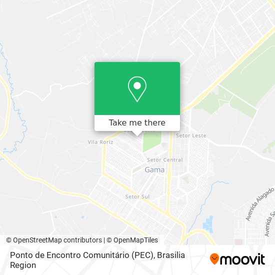 Ponto de Encontro Comunitário (PEC) map