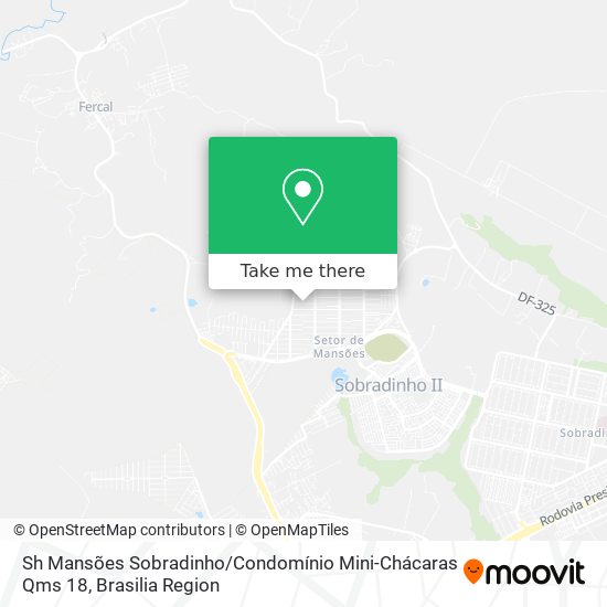Sh Mansões Sobradinho / Condomínio Mini-Chácaras Qms 18 map