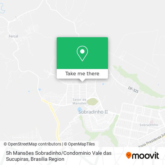 Mapa Sh Mansões Sobradinho / Condomínio Vale das Sucupiras