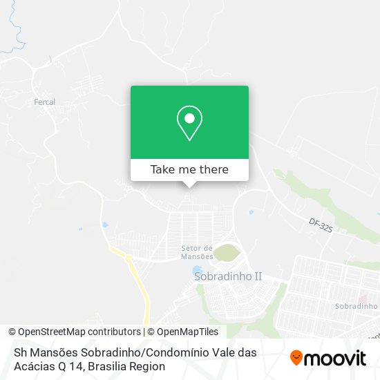 Sh Mansões Sobradinho / Condomínio Vale das Acácias Q 14 map