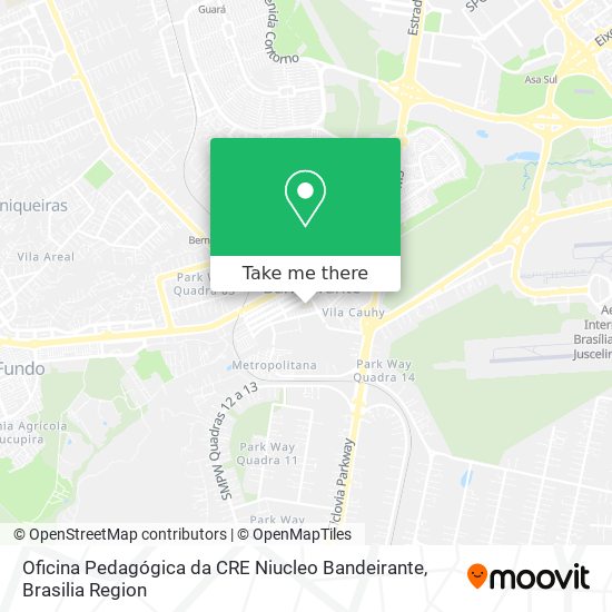 Oficina Pedagógica da CRE Niucleo Bandeirante map