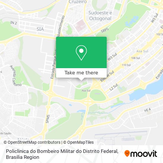 Policlinica do Bombeiro Militar do Distrito Federal map