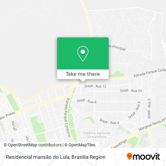 Mapa Residencial mansão do Lula