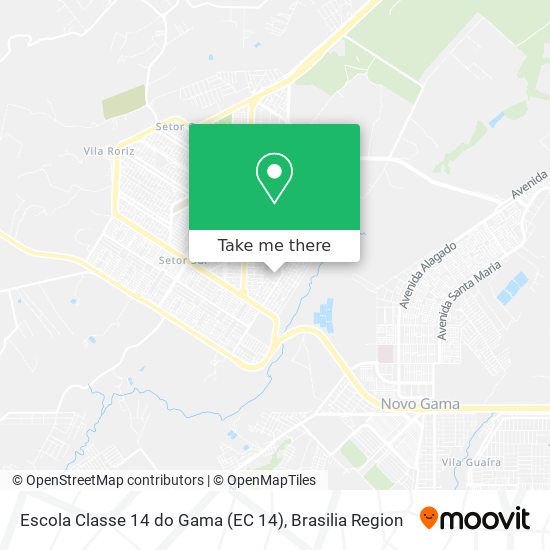 Mapa Escola Classe 14 do Gama (EC 14)