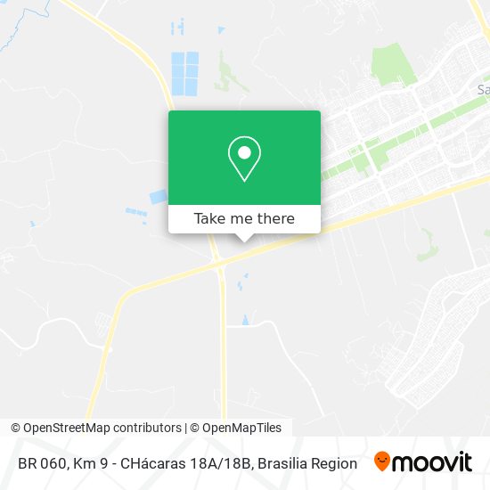 BR 060, Km 9 - CHácaras 18A / 18B map
