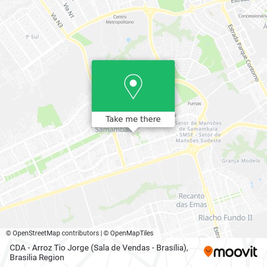 CDA - Arroz Tio Jorge (Sala de Vendas - Brasília) map
