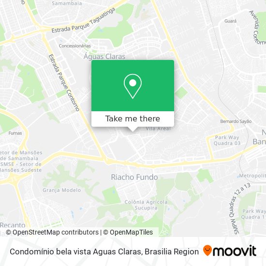 Condomínio bela vista Aguas Claras map