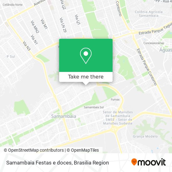 Samambaia Festas e doces map