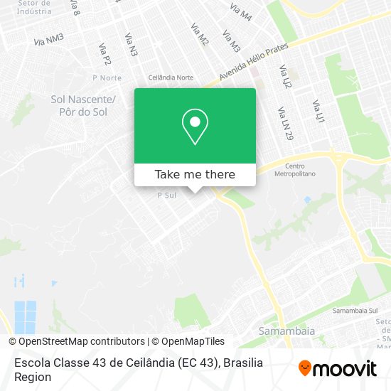 Mapa Escola Classe 43 de Ceilândia (EC 43)