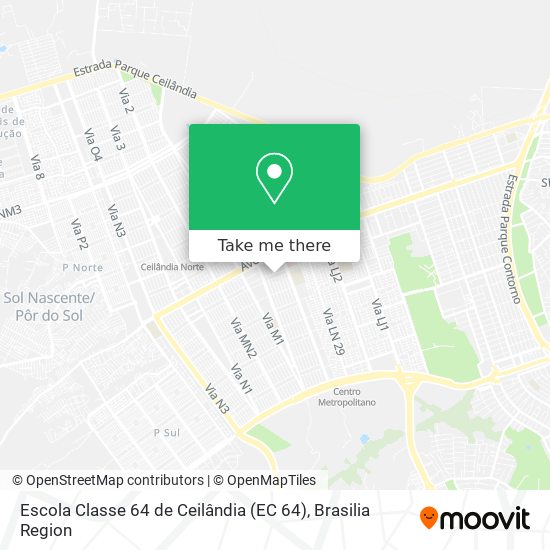 Mapa Escola Classe 64  de Ceilândia (EC 64)