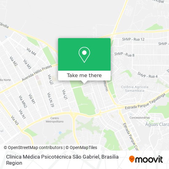 Mapa Clínica Médica Psicotécnica São Gabriel