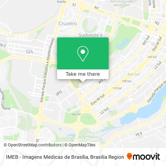 IMEB - Imagens Médicas de Brasília map