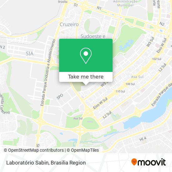 Laboratório Sabin map