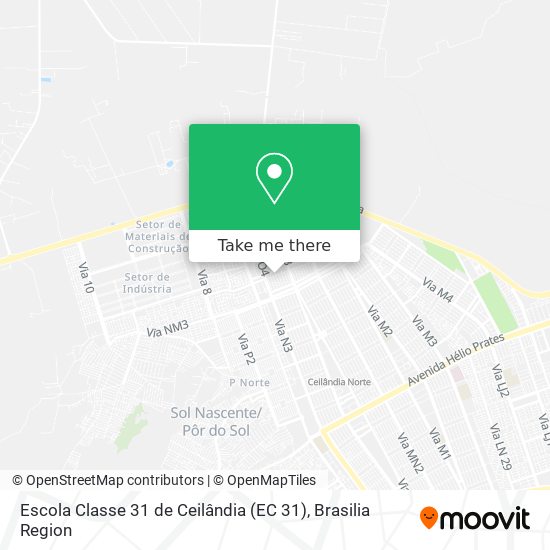 Mapa Escola Classe 31 de Ceilândia (EC 31)