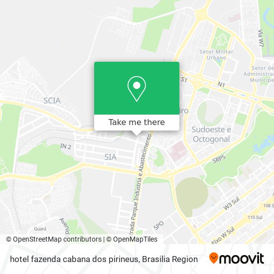 hotel fazenda cabana dos pirineus map
