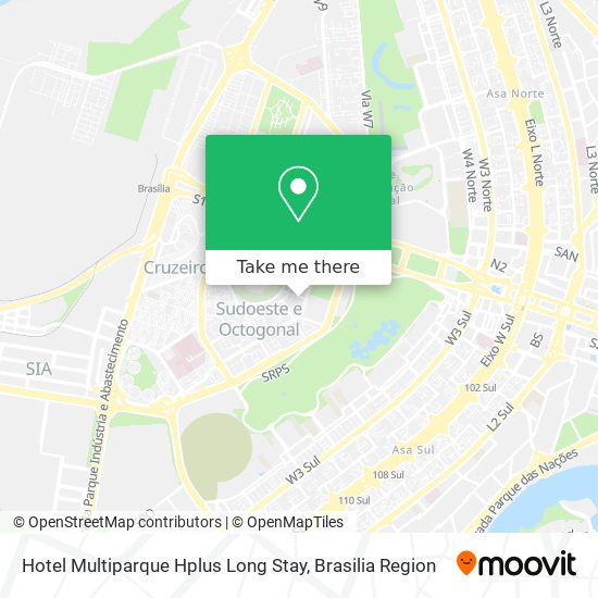 Mapa Hotel Multiparque Hplus Long Stay