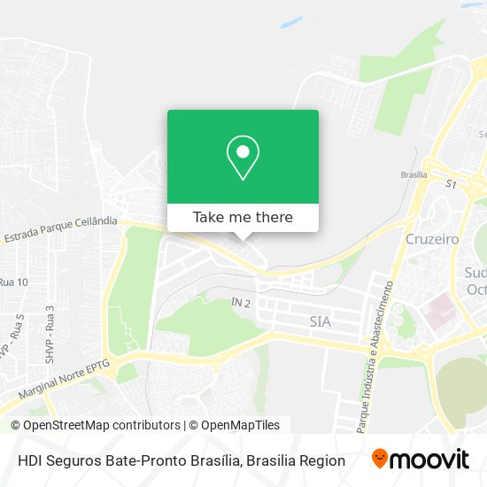 HDI Seguros Bate-Pronto Brasília map