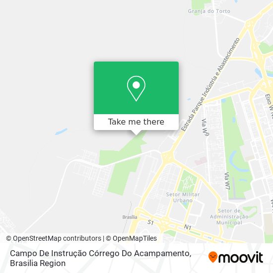 Campo De Instrução Córrego Do Acampamento map