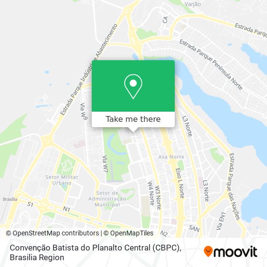 Convenção Batista do Planalto Central (CBPC) map