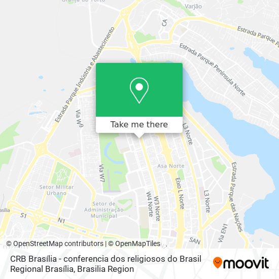 CRB Brasília - conferencia dos religiosos do Brasil Regional Brasília map