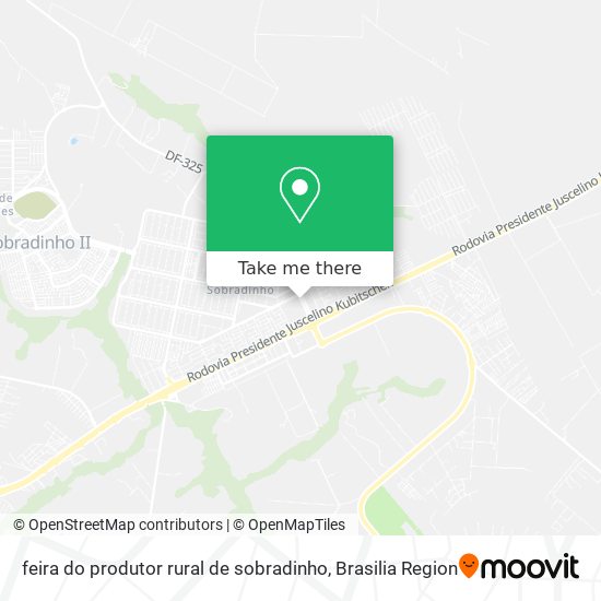 feira do produtor rural de sobradinho map