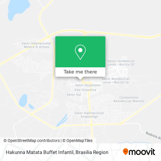 Hakunna Matata Buffet Infantil map