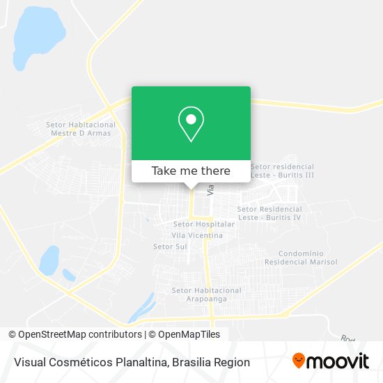 Visual Cosméticos Planaltina map